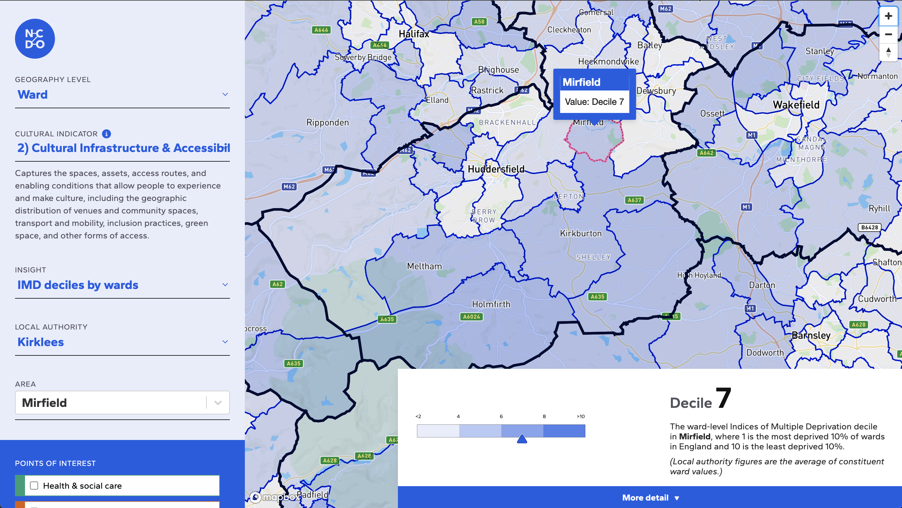 National Cultural Data Observatory data map
